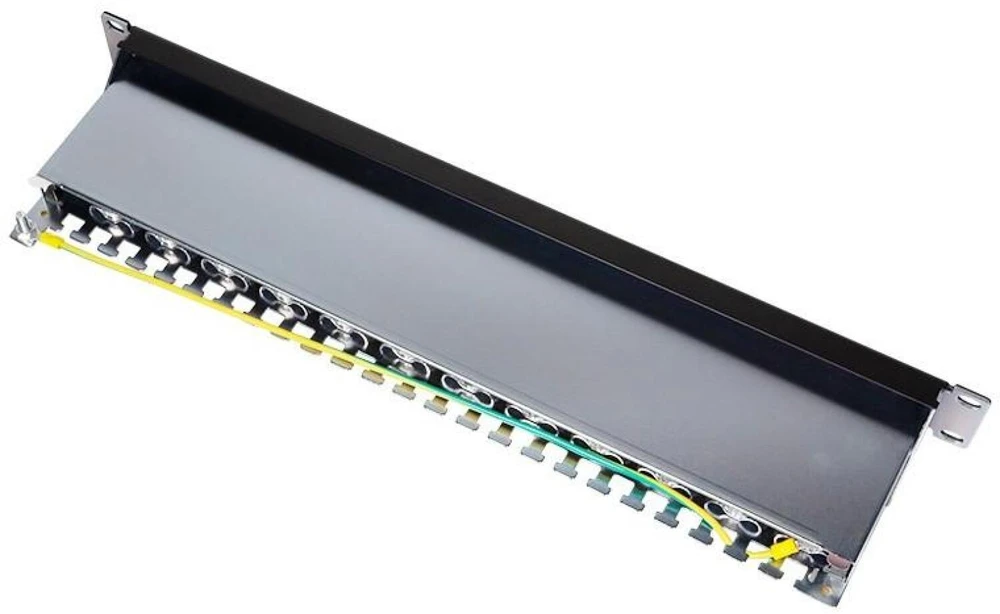 LOGILINK NP0048 LOGILINK- Patch Panel 19-mounting Cat.6 STP 24 jungtys, juodas