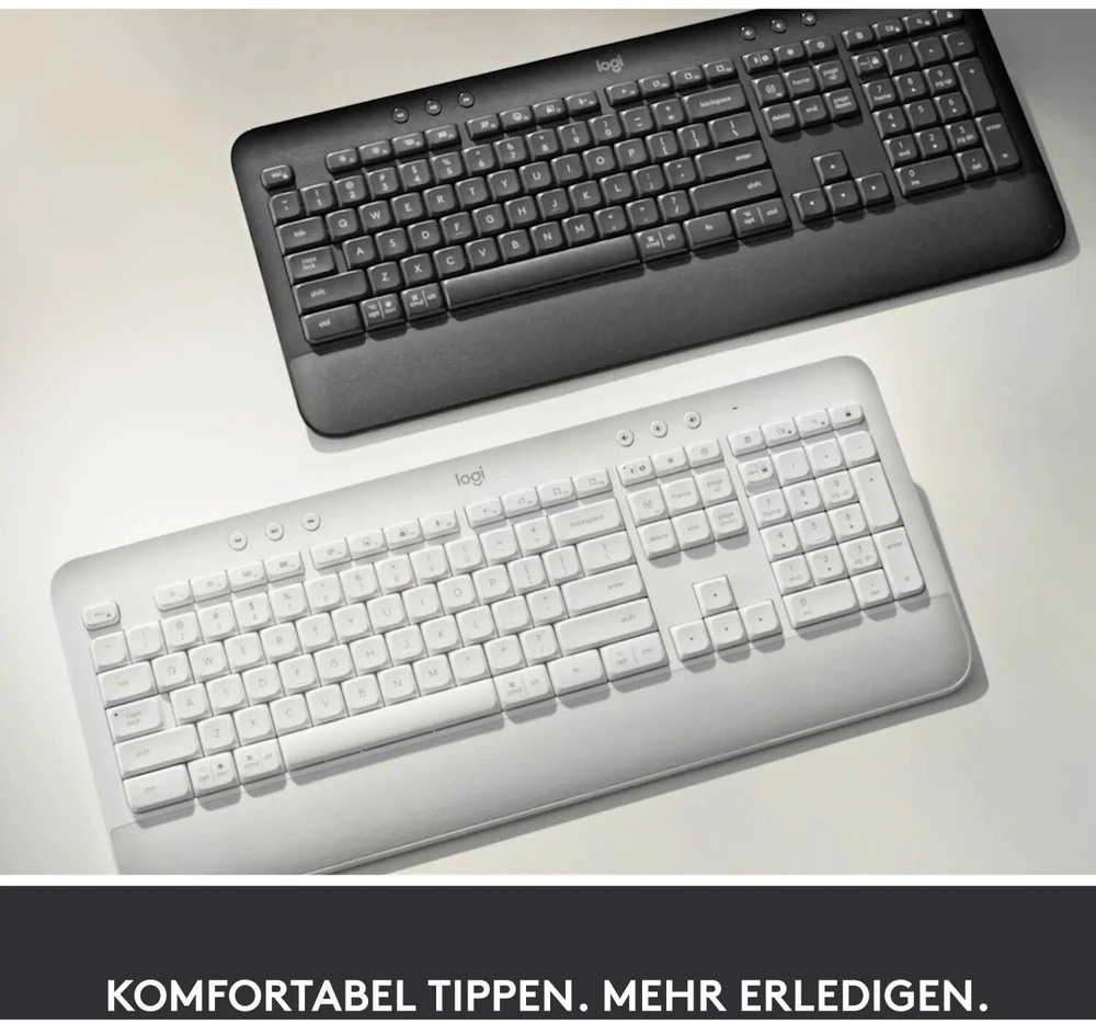 Klaviatūra Logitech Signature K650, Baltos spalvos, Vokiečių kalba (Qwertz)