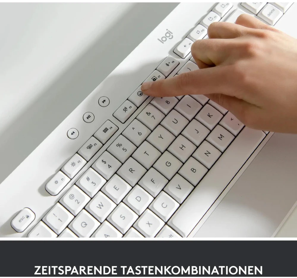 Klaviatūra Logitech Signature K650, Baltos spalvos, Vokiečių kalba (Qwertz)
