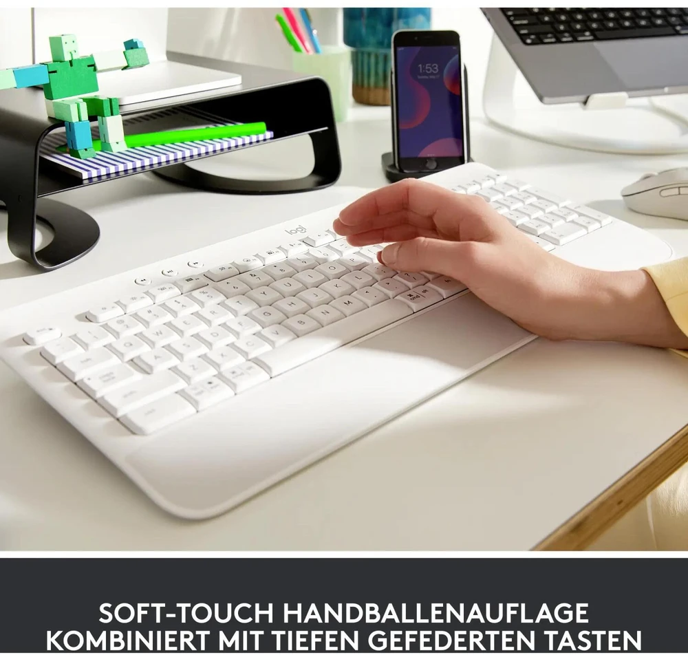 Klaviatūra Logitech Signature K650, Baltos spalvos, Vokiečių kalba (Qwertz)