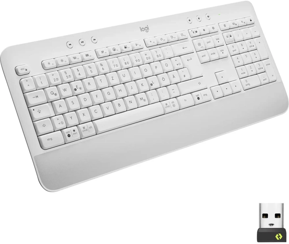 Klaviatūra Logitech Signature K650, Baltos spalvos, Vokiečių kalba (Qwertz)