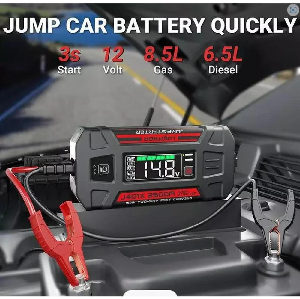 Powerbank / Jump starteris Lokithor J401X - 2500A 12V 74Wh