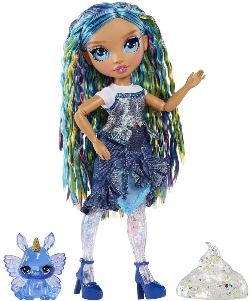 MGA Lėlė Rainbow High Rainbow Shimmers su gleive Skyler mėlyna 122418-EU