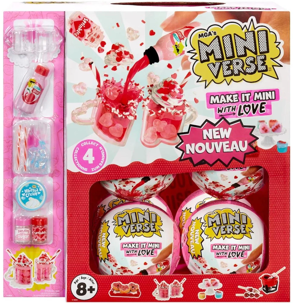 L.O.L Surprise MGA Entertainment Miniverse Make It Mini With Love 121695-EUC, 8 metai, daugiaspalvis, plastikas, DIY rinkinys, kolekcionuojamas