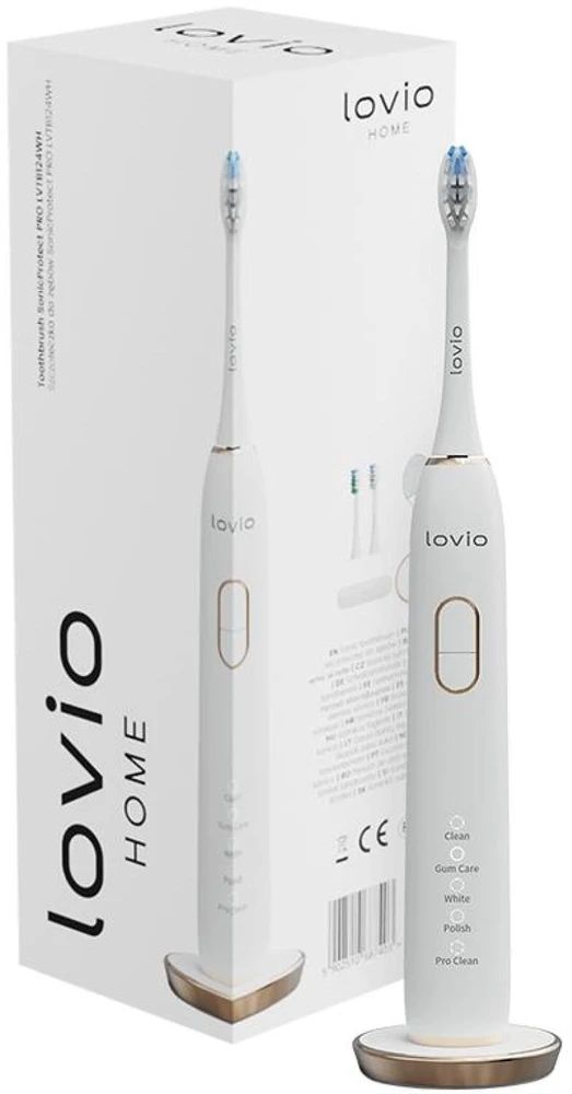 Lovio LVTB124BK-HM SonicProtect PRO šepetėlio galvutės vidutinės juodos