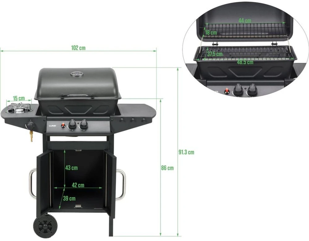 Lund Toya Sa Poland Lauko kepsninė / grilis | 2+1 | dujos | 8 kW (99645)