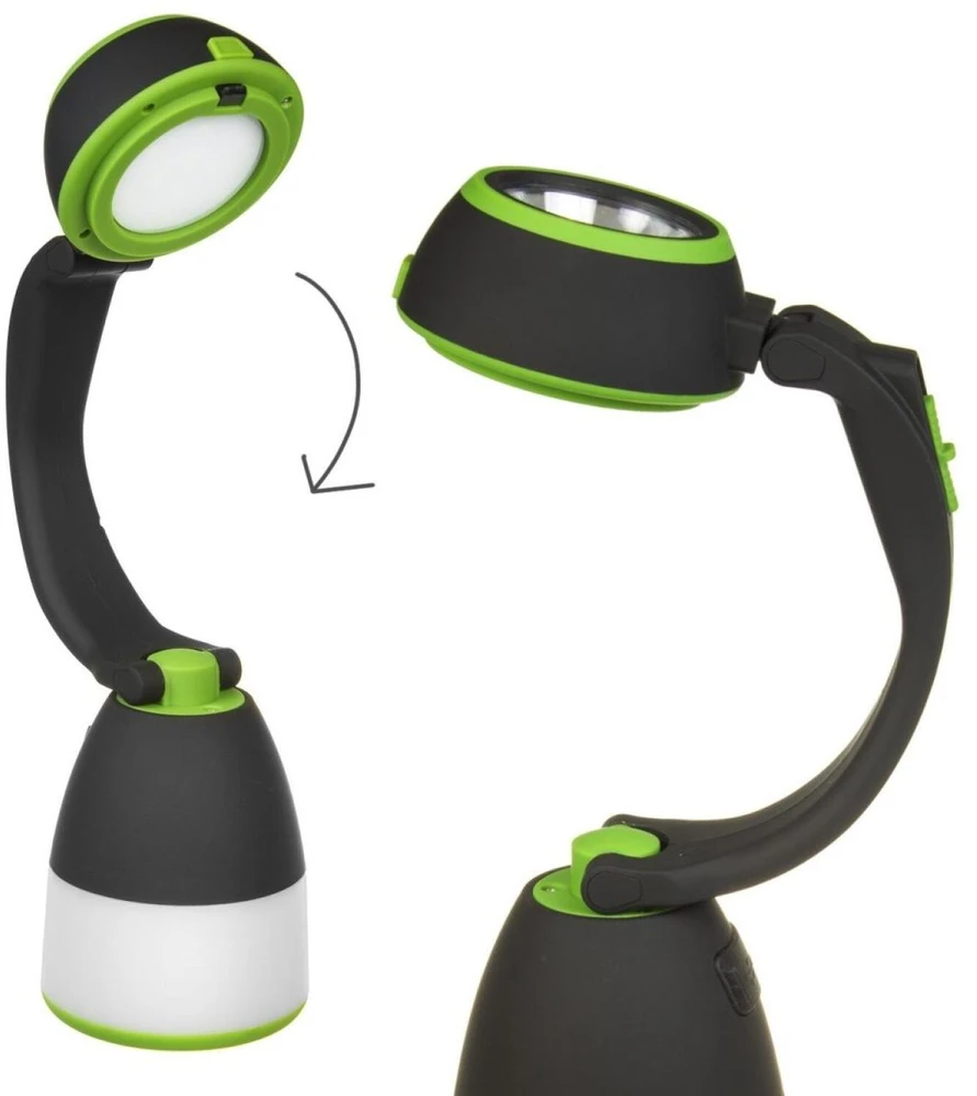 Lampa „Maclean“ 3 viename LED lempa, stovyklavimo, stalo, žibintuvėlis, 1 W, 60–200 lm, šaltai balta 6000 K, maitinama 3 x AA 1,5 V baterijomis, MCE294