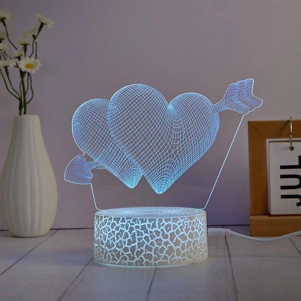 Manta SNL115RGB LED lempa Šviesos dekoracija Širdis RGB 3D