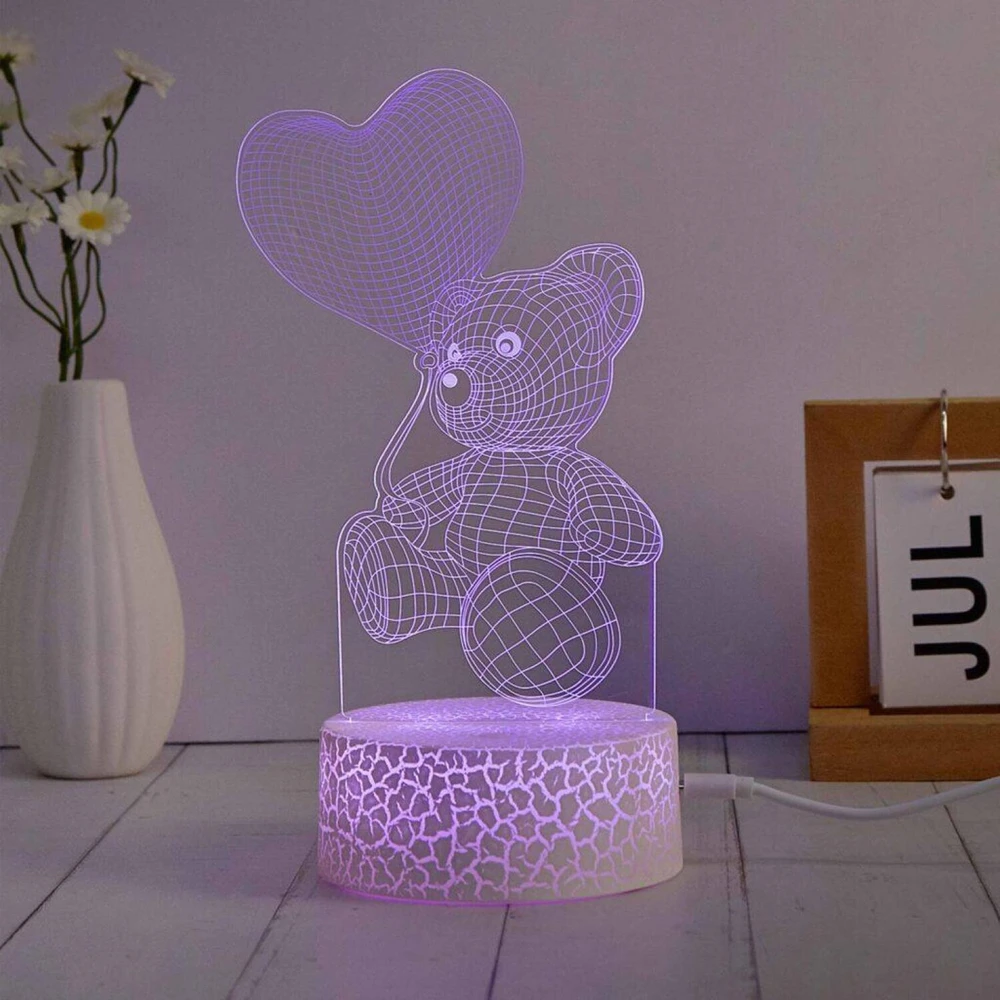 Manta SNL115RGB LED lempa Šviesos dekoracija Širdis RGB 3D