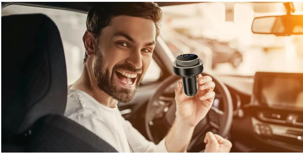 Automobilinis Bluetooth adapteris su QC 3.0 įkrovimu Manta TFM101 Stream