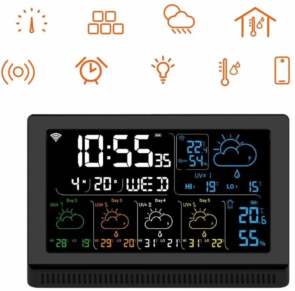Orų stotelė su Wi-Fi Manta MTO200B Windy Smart, juoda
