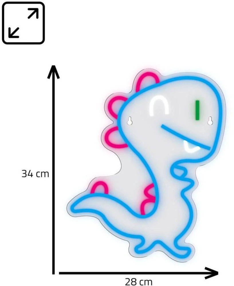 Manta SNL56MT stiliaus neoninės lemputės DINOSAUR