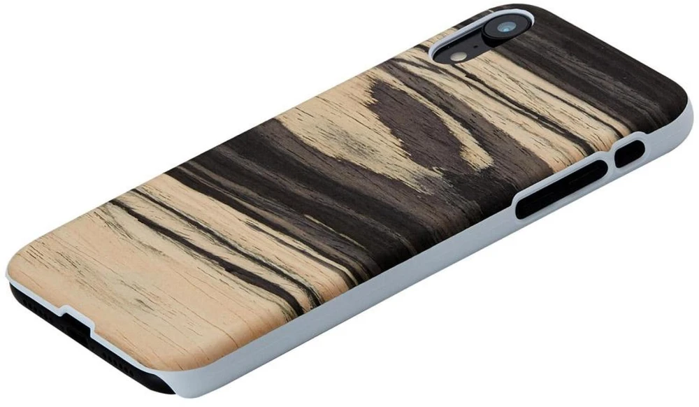 MAN Telefono dėklas iPhone XR, baltas juodmedžio raštas