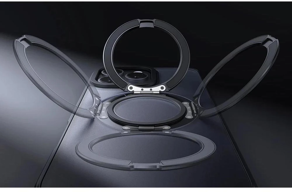 McDodo PC-4933 MagSafe dėklas iPhone 16 Pro Max su stovu (juodas)