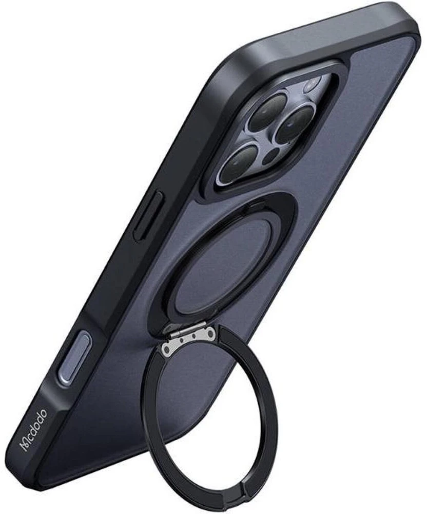 McDodo PC-4933 MagSafe dėklas iPhone 16 Pro Max su stovu (juodas)