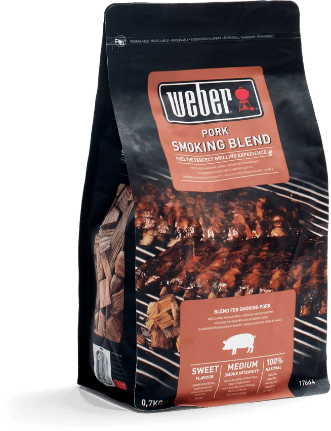 Medžio drožlių mišinys kiaulienai WEBER, 0,7kg