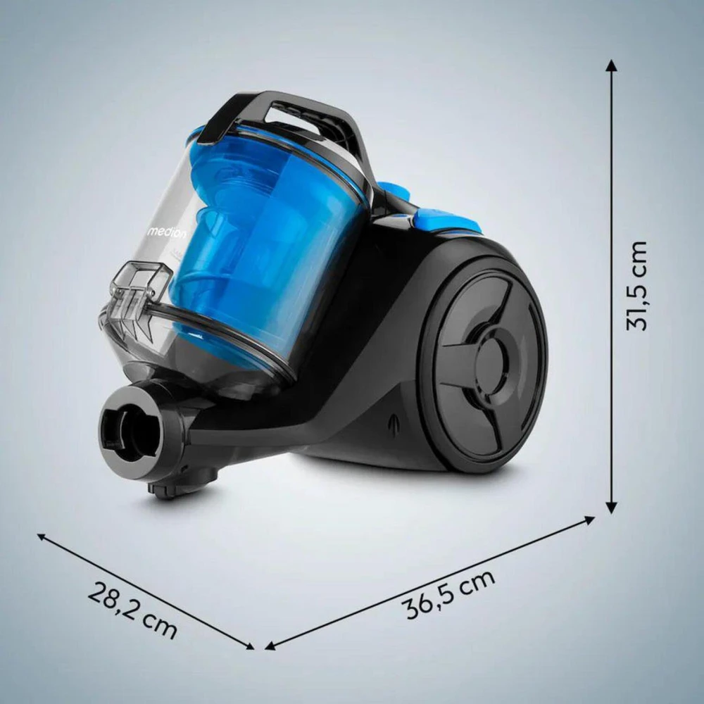 Medion dulkių siurblys E2001 MD12078 50079018, 18kPa, 800W, 2l, HEPA filtras, plaunamas filtras, 7m, 79dB