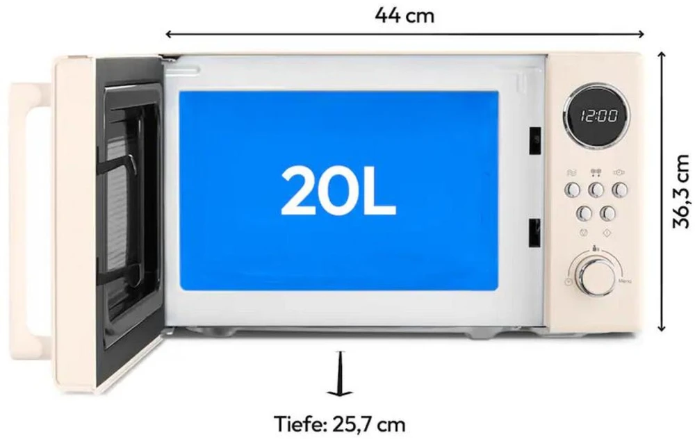 Mikrobangų krosnelė Medion MD15000 retro smėlinė