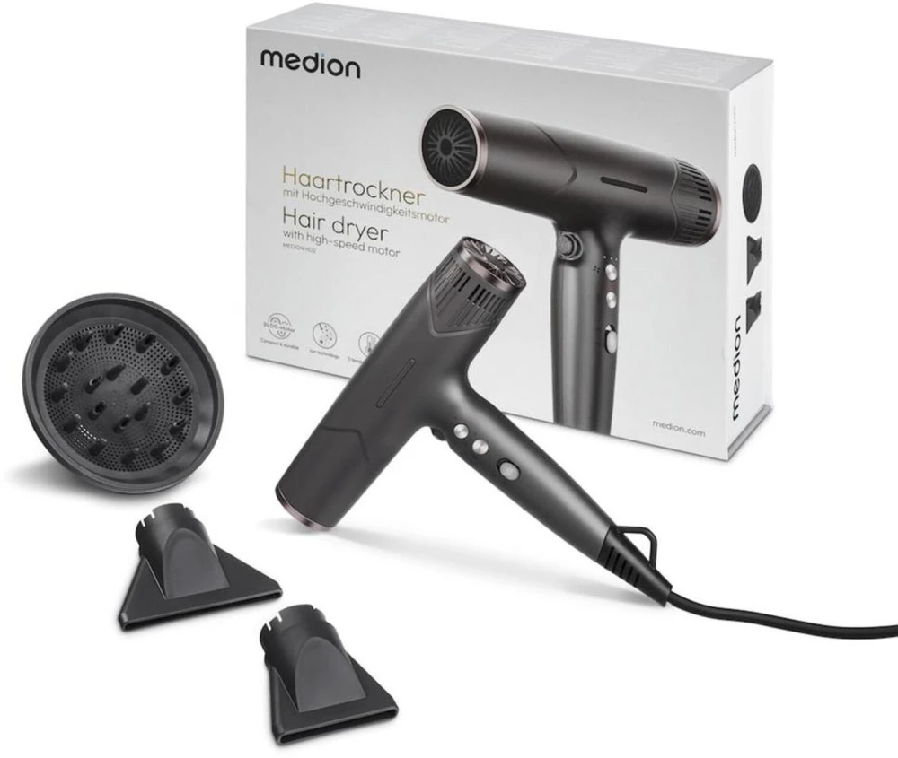 Medion HD2 Plaukų džiovintuvas mit Ionen-Technologie grau