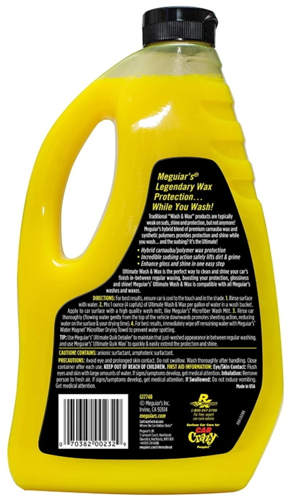 Meguiars G17748 Ultimate Wash & Wax 2in1 automobilių šampūnas ir vaškuotas 1420 ml buteliukas (JAV)