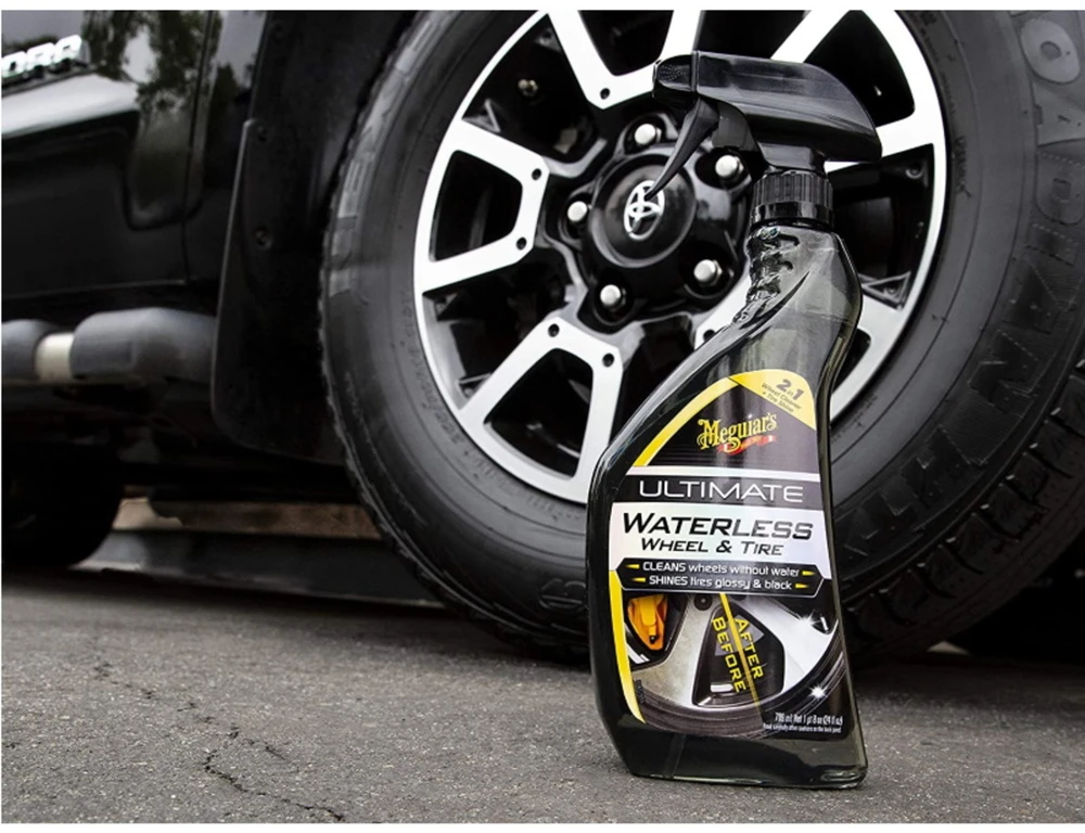 Meguiars G190424 Ultimate Vanduo Less Wheel & Tire Clean & Protect Care vienu žingsniu 709ml purškalas (JAV)
