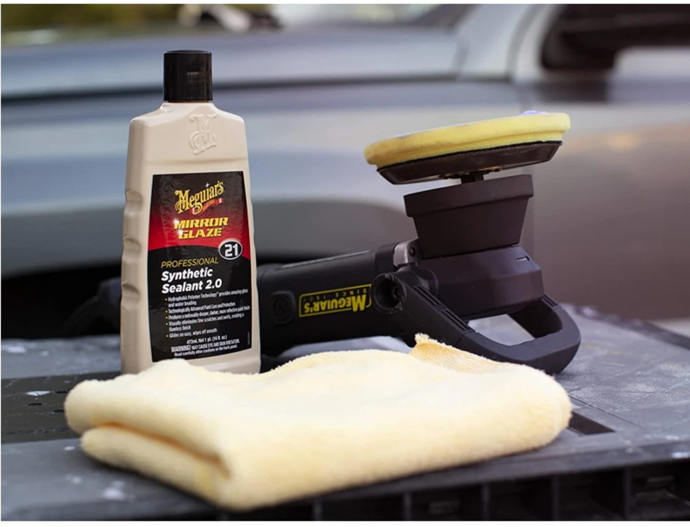 Meguiars M2116 Mirror Glaze Syntetic Sealant 2.0 Liquid Hydrophob Polymer Technology giluminė dažų priežiūra (473 ml) (JAV)