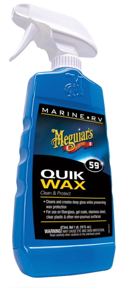 Meguiars M5916 Marine / RV Boat Quick Wax Clean & Protect Purškia visus paviršius greitam efektyviam padengimui (473 ml) (JAV)