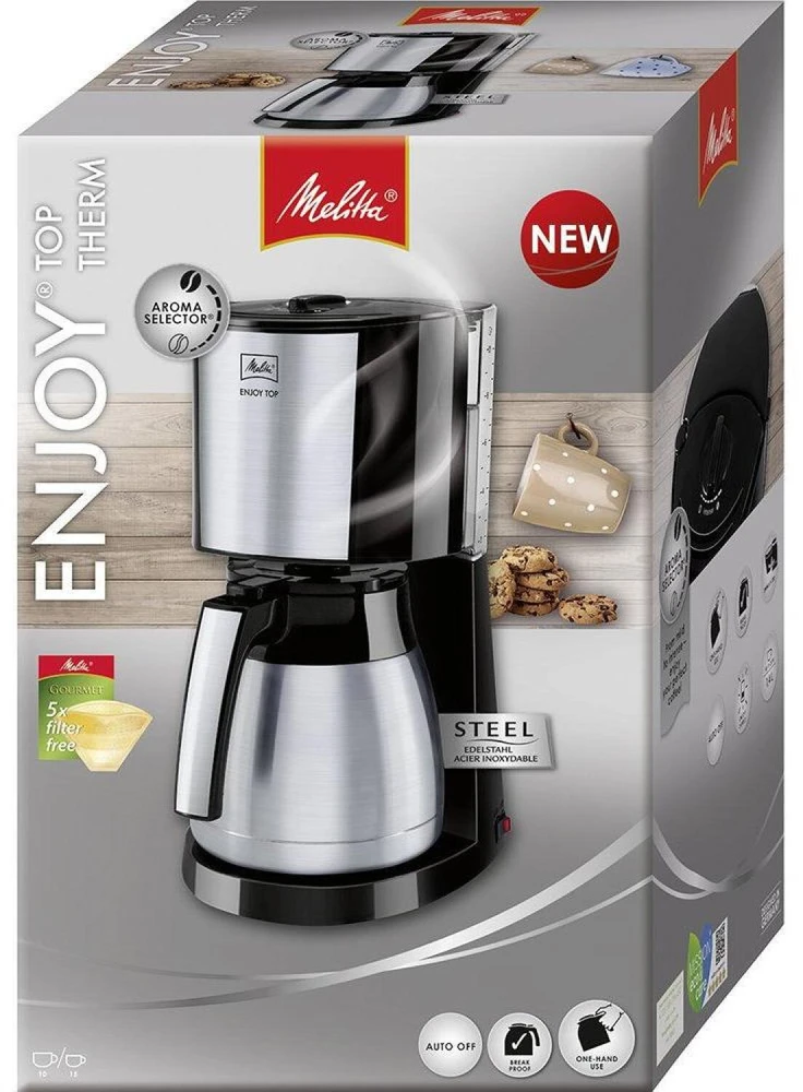 Kavos aparatas MELITTA Enjoy II Top Therm - Lašėjimo - Malta kava - 1000 W - Baltas