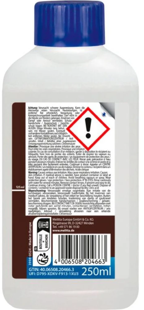 MELITTA nukalkinimo skystis (250 ml.)