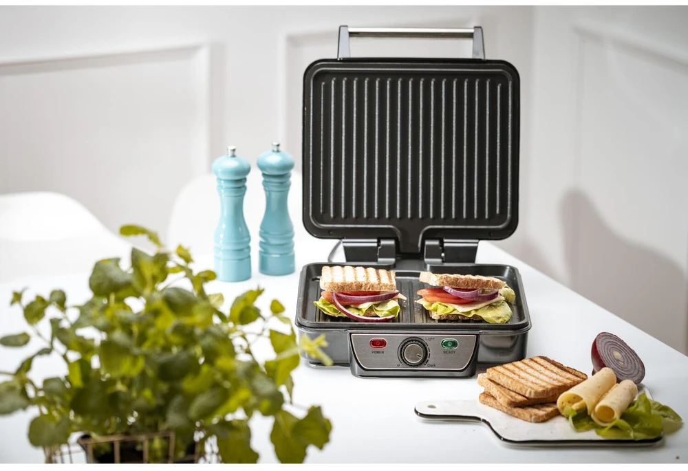 Mesko | Grilis | MS 3050 | Contact grill | 1800 W | Juodas/Nerūdijantis plienas