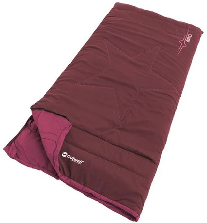 Outwell | Champ Kids Deep Raudona | Miegmaišis | 150 x 70 cm | Dvipusis atviras, L formos