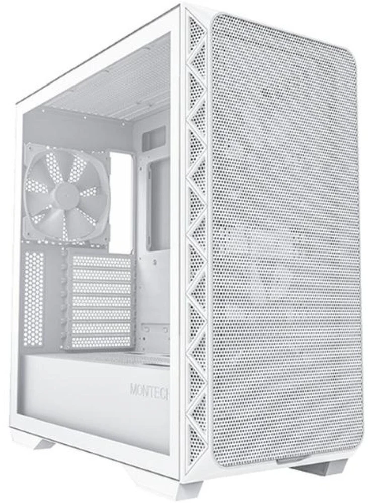 „Montech AIR 903 Base Midi-Tower“, grūdintas stiklas – baltos spalvos