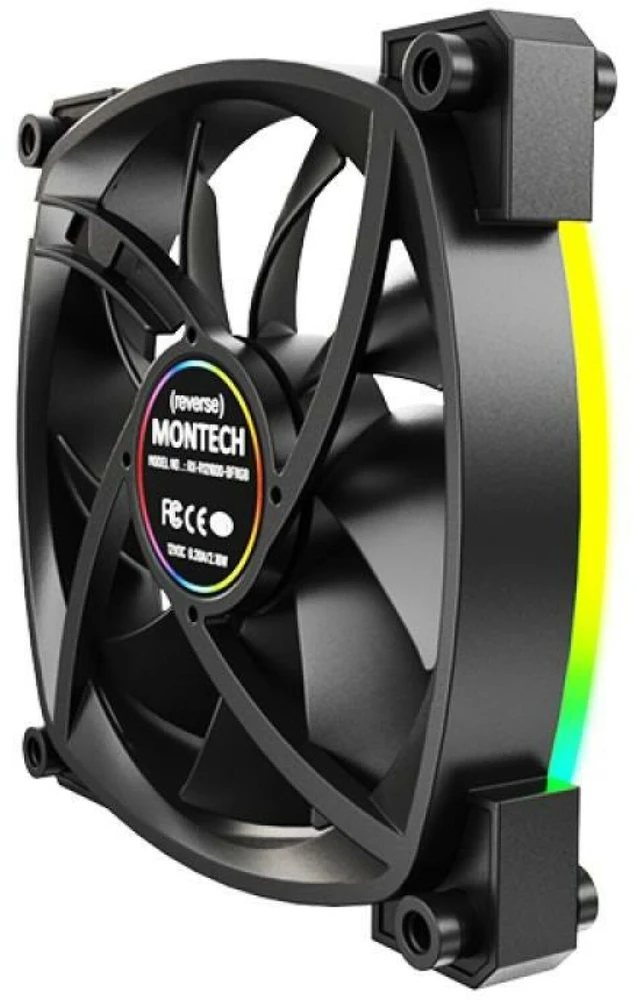 Ventiliatorius Montech RX120 PWM ARGB 3 vnt. rinkinys, juodas
