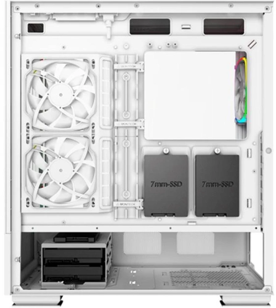 Montech SKY TWO GX Midi-Tower, grūdintas stiklas – baltos spalvos