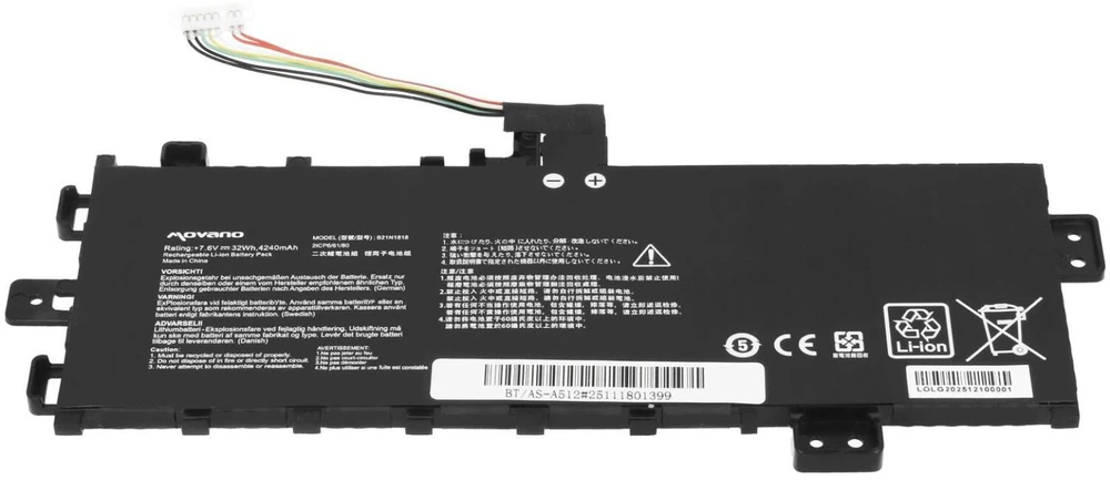 Movano „Asus vivobook 17 d712 s712 x712“ b21n1818 c21n1818 baterija – 4240 mAh (32 Wh)