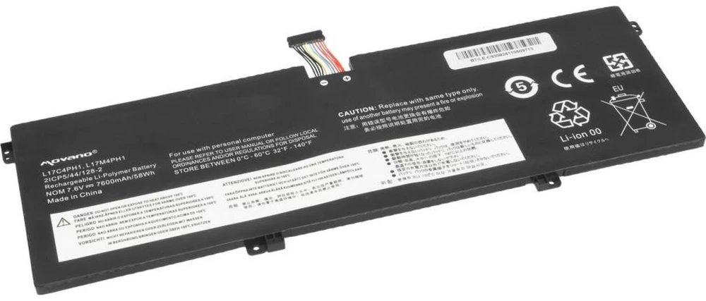 Movano Bateria l17c4ph1 do lenovo yoga c930-13ikb - 7600 mah (58 wh)
