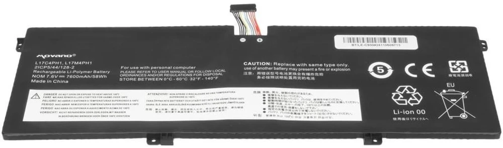 Movano Bateria l17c4ph1 do lenovo yoga c930-13ikb - 7600 mah (58 wh)