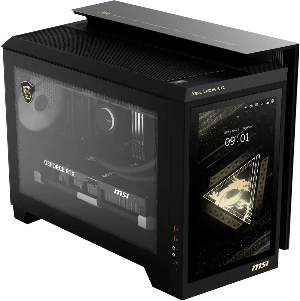MSI MEG Vision X AI 2NVV7-009AT stacionarus kompiuteris su Intel Core 7 ULTRA 7 265K procesoriumi, 32 GB DDR5 RAM, 1 TB M.2 SSD, GeForce RTX 5080 (16 GB GDDR6X) vaizdo plokšte, Windows 11 Home