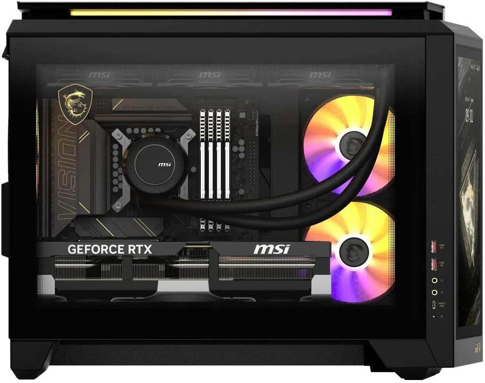 MSI MEG Vision X AI 2NVV7-009AT stacionarus kompiuteris su Intel Core 7 ULTRA 7 265K procesoriumi, 32 GB DDR5 RAM, 1 TB M.2 SSD, GeForce RTX 5080 (16 GB GDDR6X) vaizdo plokšte, Windows 11 Home