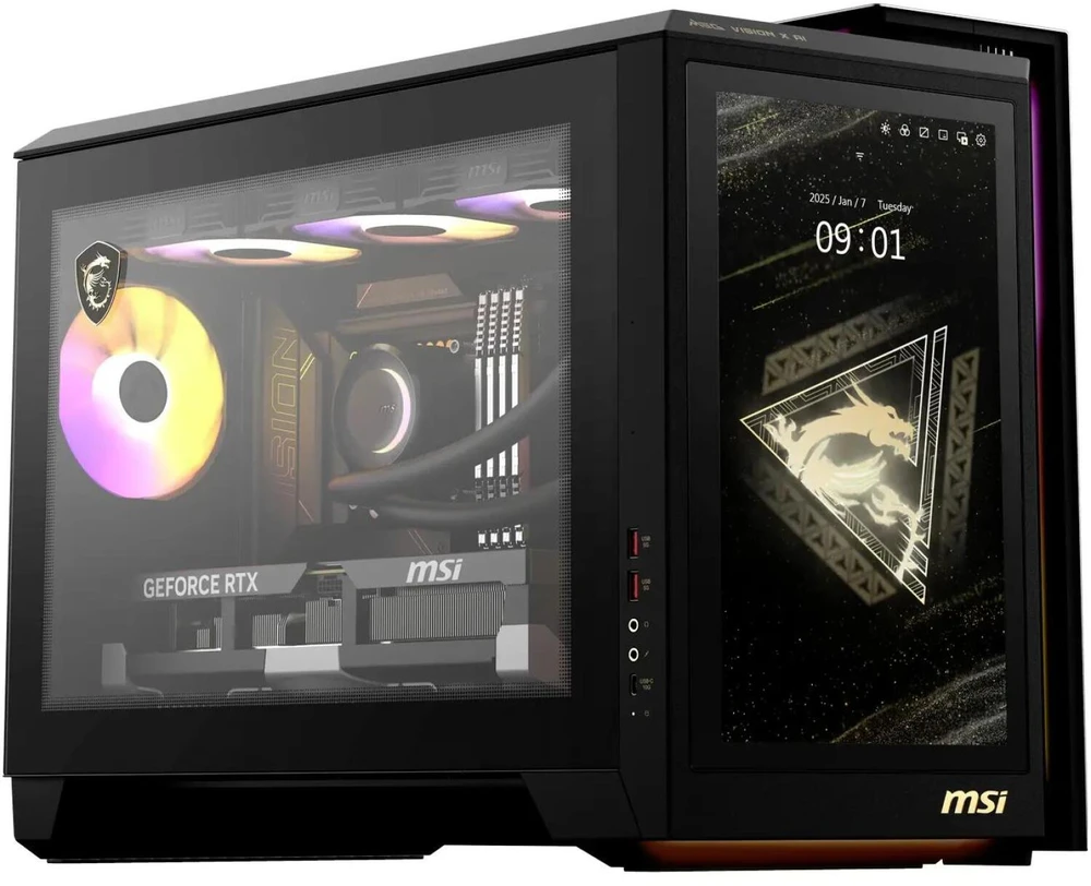 MSI MEG Vision X AI 2NVV7-009AT stacionarus kompiuteris su Intel Core 7 ULTRA 7 265K procesoriumi, 32 GB DDR5 RAM, 1 TB M.2 SSD, GeForce RTX 5080 (16 GB GDDR6X) vaizdo plokšte, Windows 11 Home