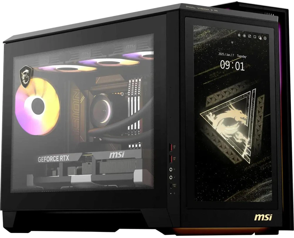 MSI MEG Vision X AI 2NVV7-009AT stacionarus kompiuteris su Intel Core 7 ULTRA 7 265K procesoriumi, 32 GB DDR5 RAM, 1 TB M.2 SSD, GeForce RTX 5080 (16 GB GDDR6X) vaizdo plokšte, Windows 11 Home