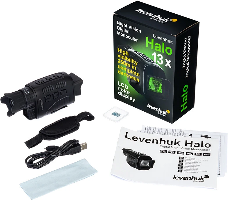 Optinis Monoklis - Levenhuk Halo 13x, Juodas