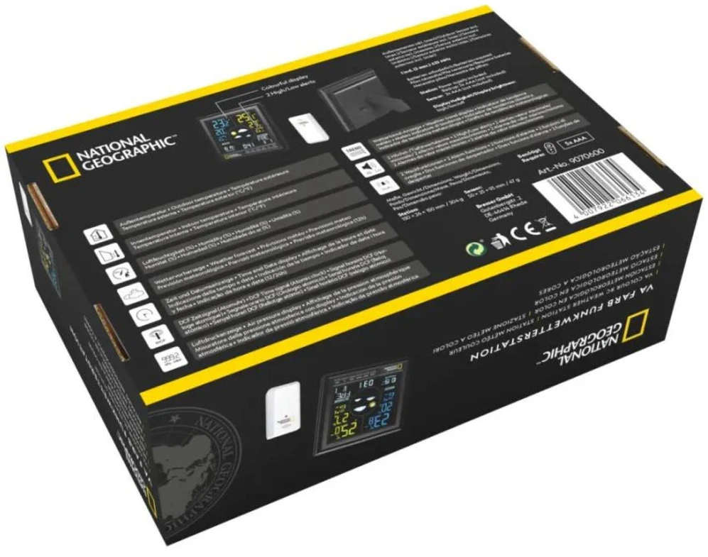 Meteorologinė stotis, spalvotas LCD ekranas, NATIONAL GEOGRAPHIC