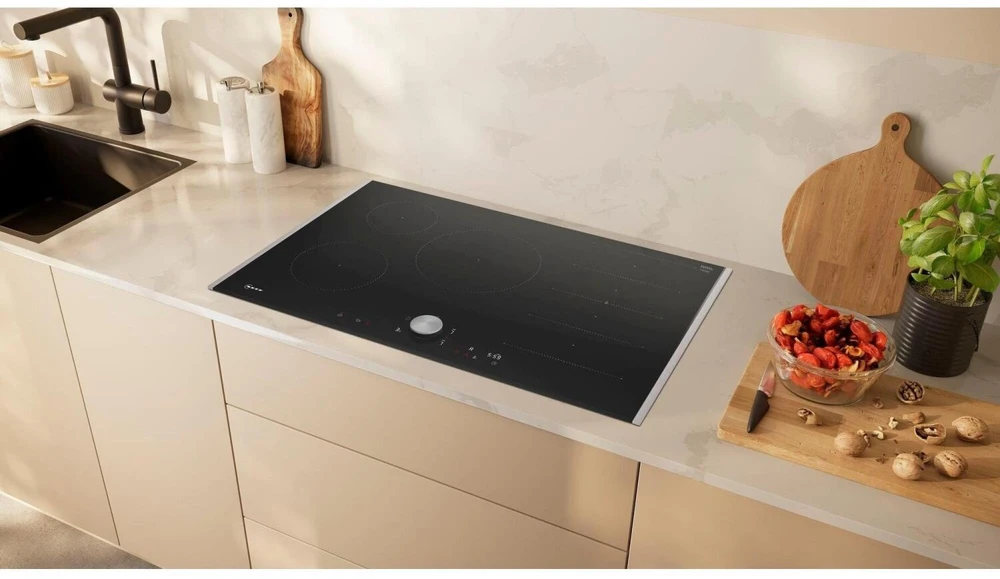 Kaitlentė Neff T68TTV4L0 N 90, Autarkes Kochfeld (juodas/edelstahl, 80 cm)