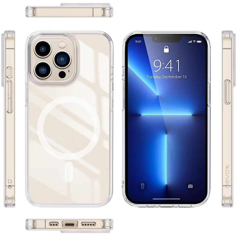 Dėklas Nevox nevox StyleShell SHOCKFlex MagSafe iPhone 16 Pro skaidrus