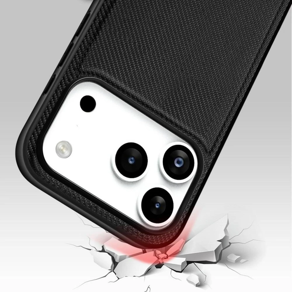 Dėklas Nevox StyleShell NYLO - iPhone 17/18 Pro, juodas