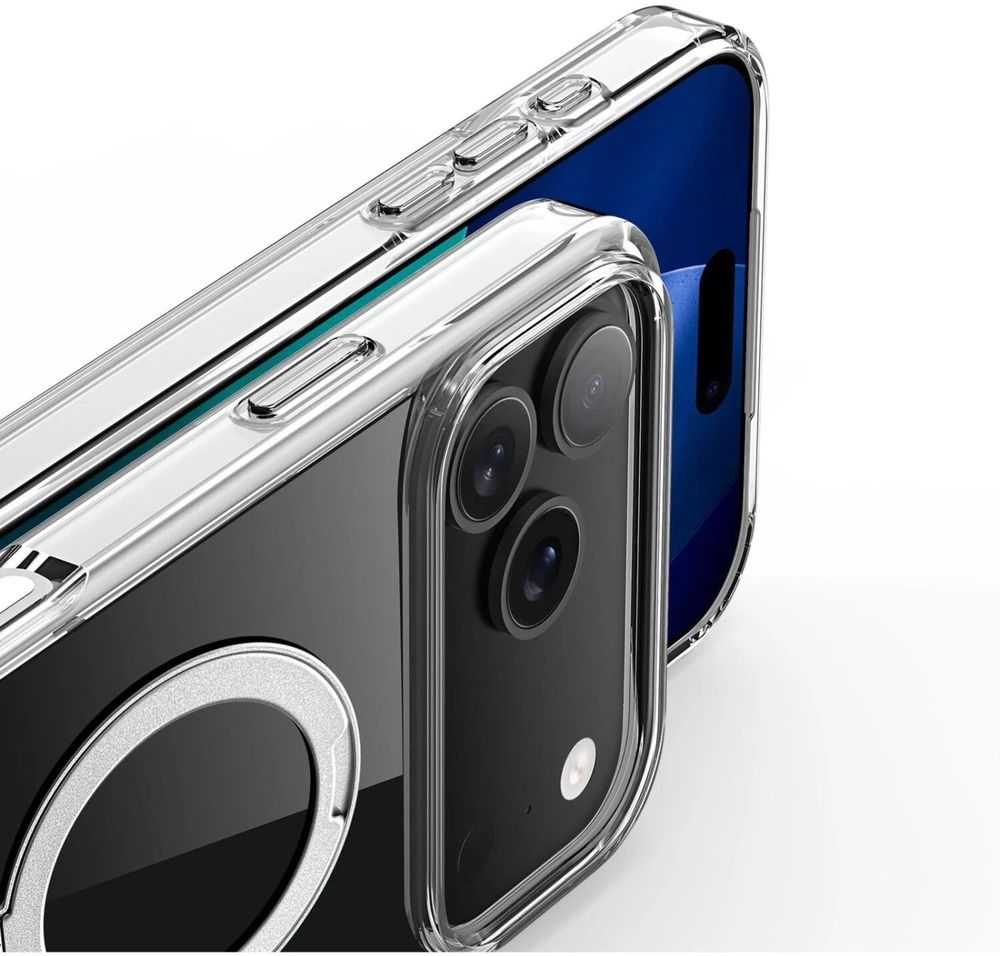 Dėklas Nevox StyleShell SHOCKFlex Stand iPhone 17 ProMax 18 ProMax komp.MagSafe transp.