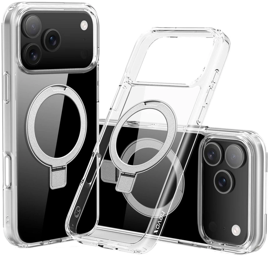 Dėklas Nevox StyleShell SHOCKFlex Stand iPhone 17 ProMax 18 ProMax komp.MagSafe transp.