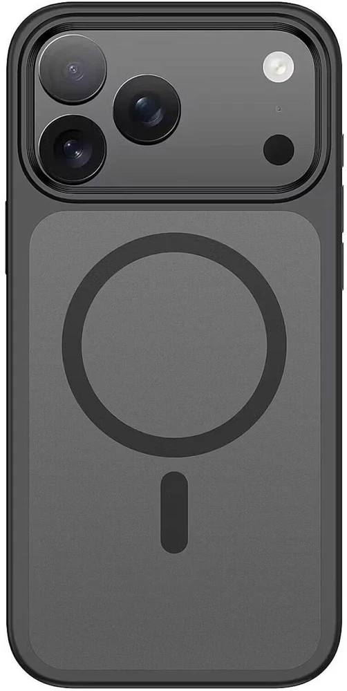 Nevox telefono dėklas StyleShell INVISIO 2545, juodas, iPhone 17 Pro Max, suderinamas su MagSafe