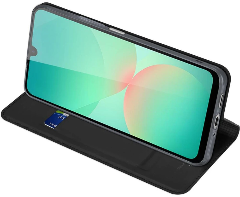 Nevox VARIO Series 2628, išmaniojo telefono dėklas, juodas, TPU, PU, kortelių skyrius, stovo funkcija, magnetinis užsegimas